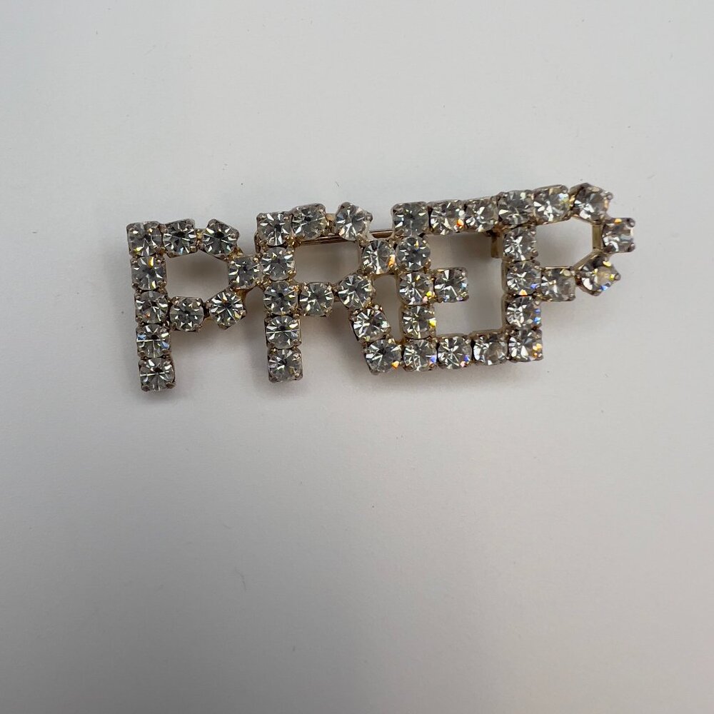 Vintage 50s 60s PREP Rhinestone Brooch